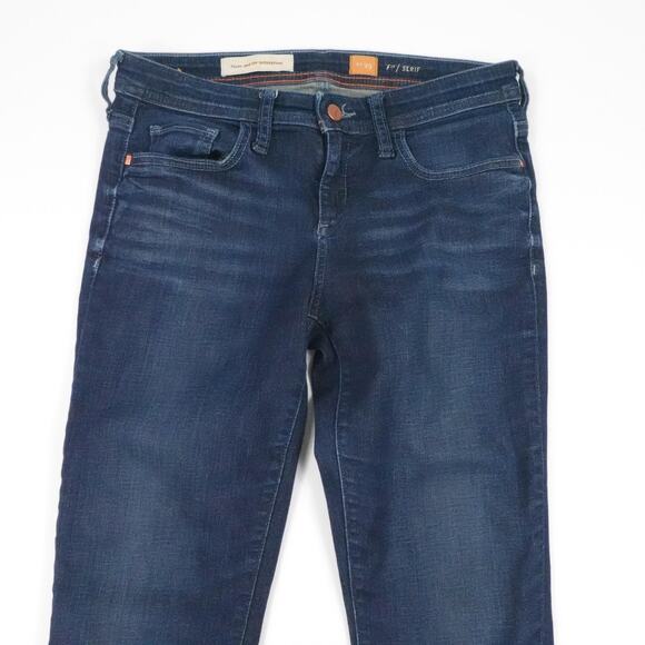 Pilcro Serif Jeans Womens 29‎ Blue Stretch Denim Mid Rise Straight Leg Dark Wash - Picture 9 of 16